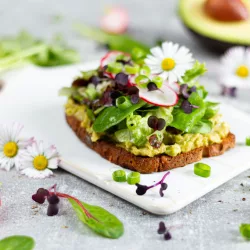Avocado-Stulle mit knackigen Radieschen Avocado-Stulle