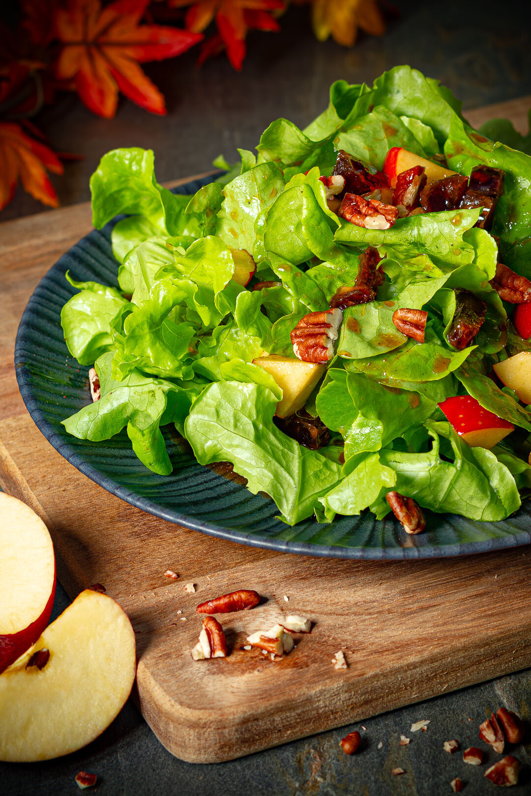 Herbstlicher Blattsalat Mit pfeln Und Datteln Yummy Lavender Herbstlicher Blattsalat Mit pfeln Und Datteln Yummy Lavender