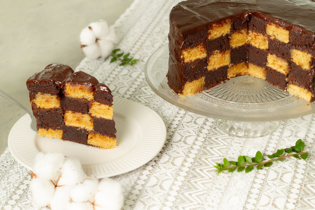 Schachbrett-Kuchen