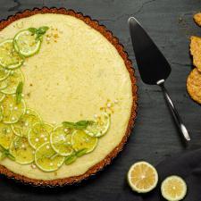 Einfaches Key Lime Pie Rezept ohne Ei und Kondensmilch