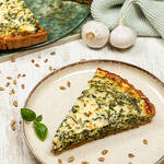 Spinat-Quiche mit Hirtenkäse