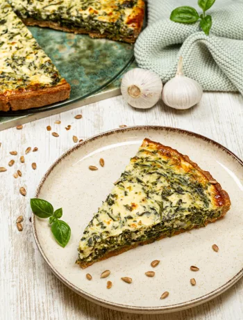 Spinat-Quiche mit Hirtenkäse