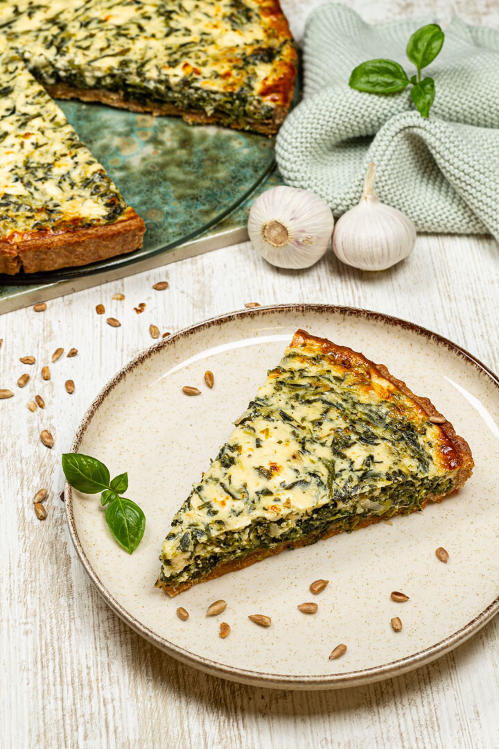 Spinat-Quiche mit Hirtenkäse