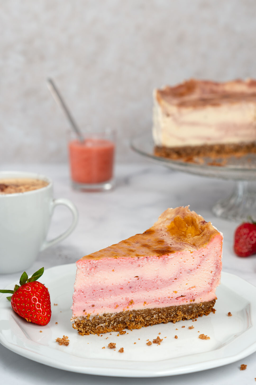 Haileys New York Cheesecake mit Erdbeeren