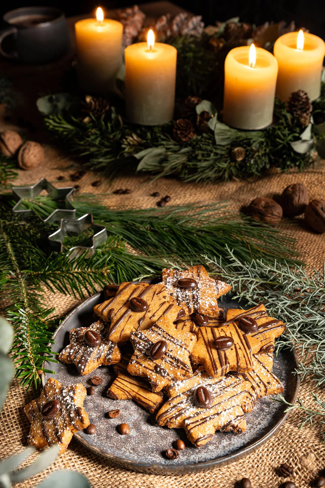 Vegane Mokka-Sterne nach Omas Rezept