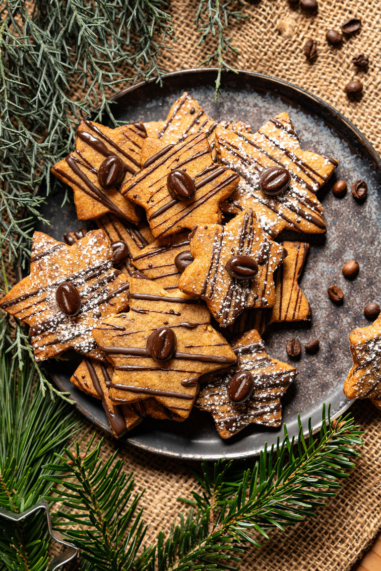 Vegane Mokka-Sterne nach Omas Rezept