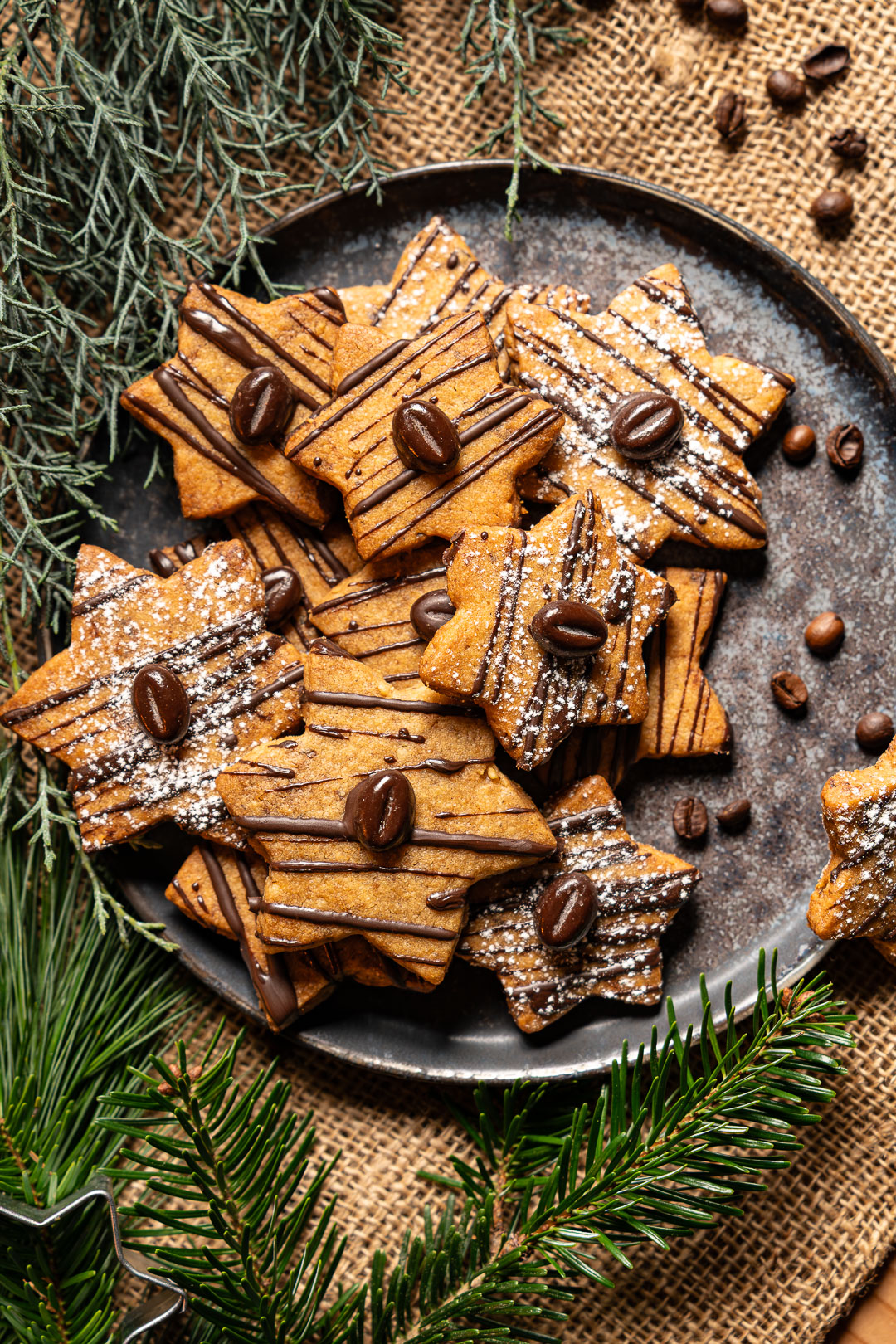 Vegane Mokka-Sterne nach Omas Rezept