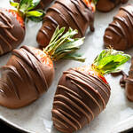 Zartschmelzende Schoko-Erdbeeren